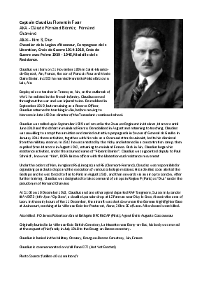 A preview of a PDF biography for Four, Claudius Florentin